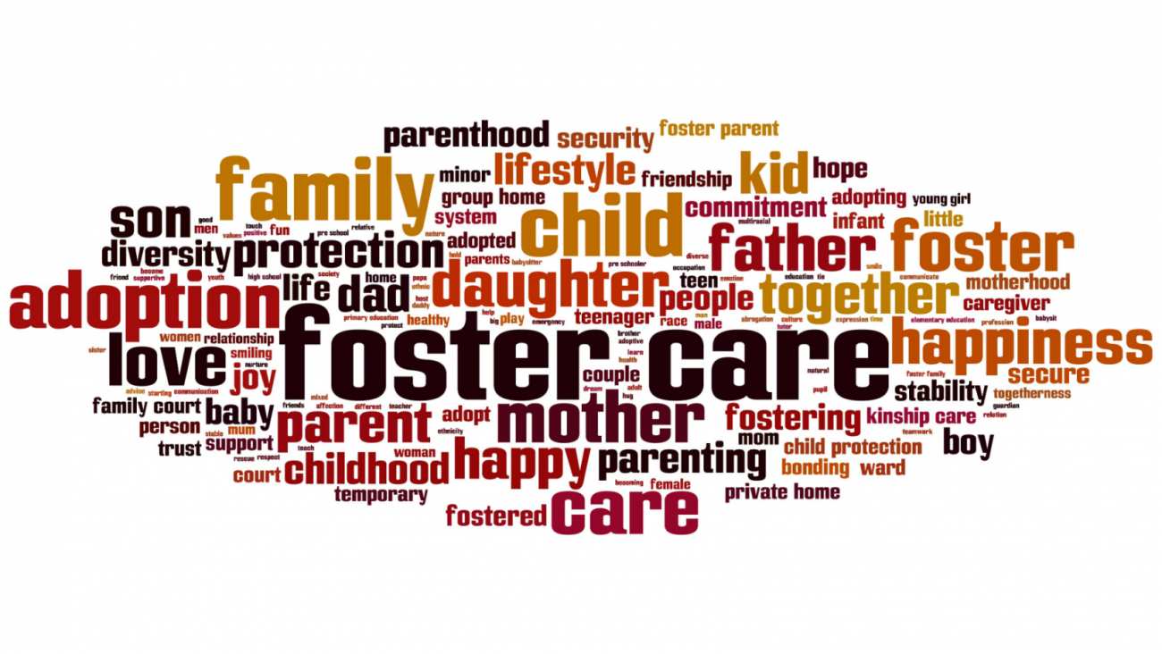 Inspiring graphic about foster care in words